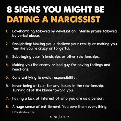 how do u know if you are dating a narcissist